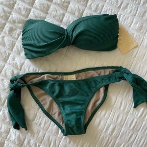 Womens Designer 2 Piece Swimsuit 👙 NWT Green 😻 Summer Bathing Suit Small S